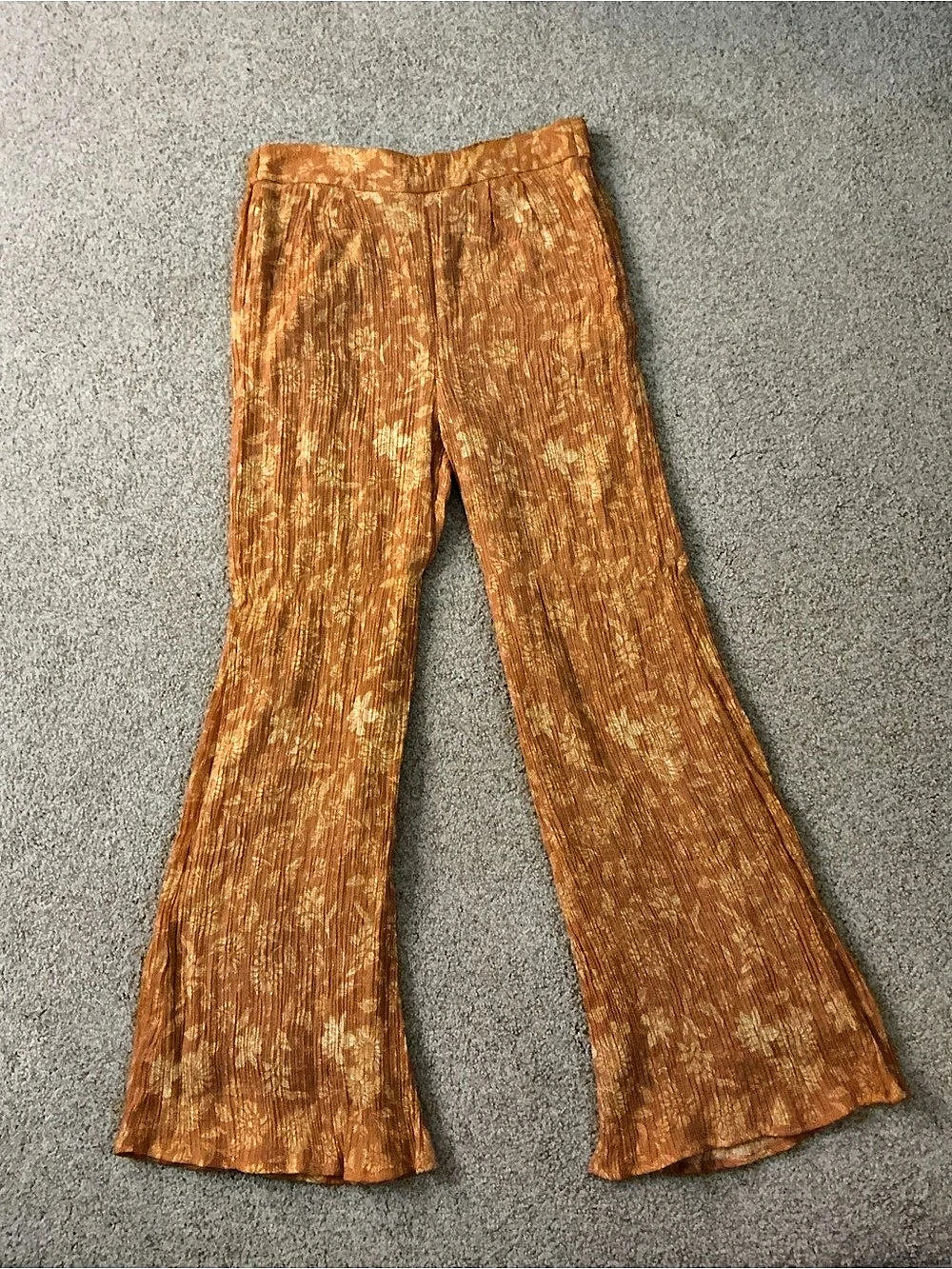 Wonderly Brown Abstract Wide Leg Pants
